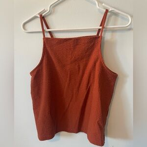 Madewell Brick Red Textured Camisole